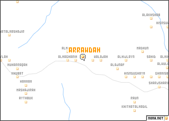 map of Ar Rawḑah