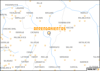 map of Arrendamientos