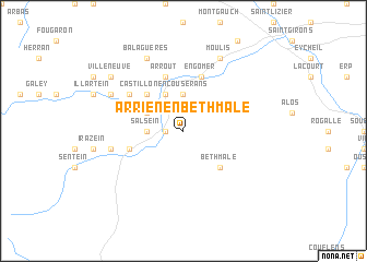 map of Arrien-en-Bethmale