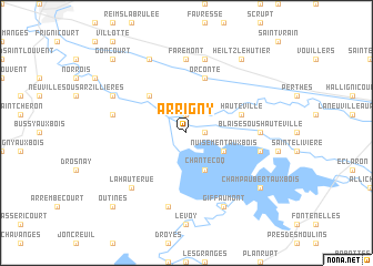 map of Arrigny