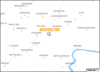 map of Arrington