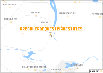 map of Arrowhead Equestrian Estates