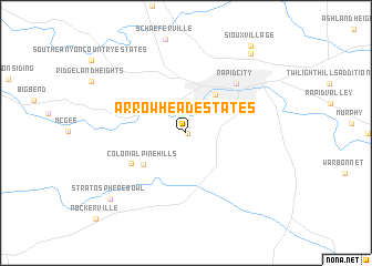 map of Arrowhead Estates