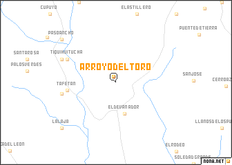 map of Arroyo del Toro