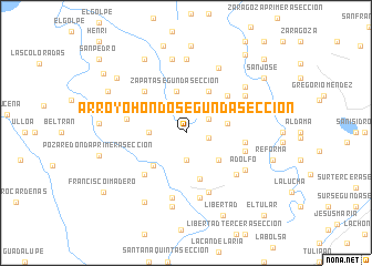 map of Arroyo Hondo Segunda Sección