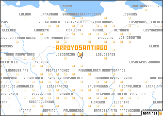 map of Arroyo Santiago