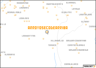 map of Arroyo Seco de Arriba