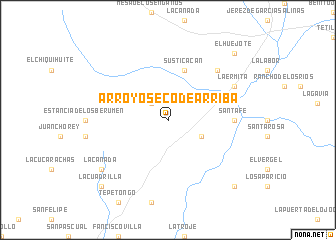 map of Arroyo Seco de Arriba