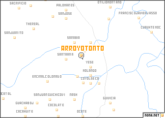 map of Arroyo Tonto