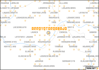 map of Arroyo Toro Abajo