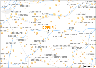 map of Ar Rub‘