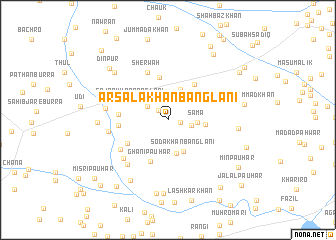 map of Arsala Khān Banglāni