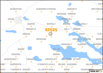 map of Årsås