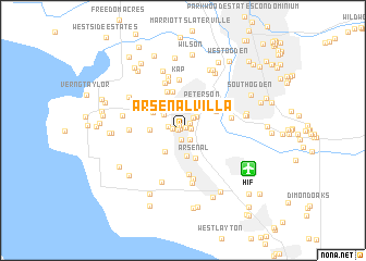 map of Arsenal Villa