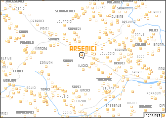 map of Arsenići