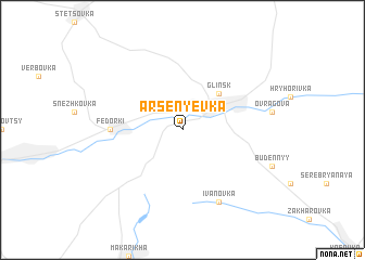 map of Arsenʼyevka