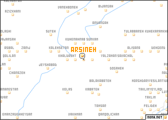 map of Arsīneh