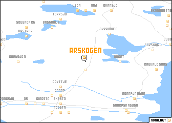 map of Årskogen