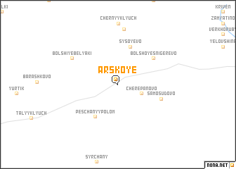 map of Arskoye