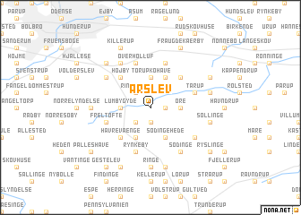 map of Årslev