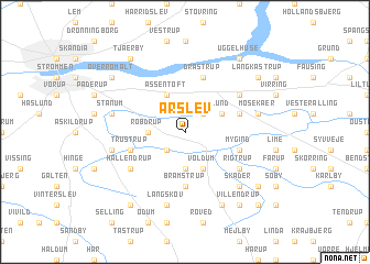 map of Årslev