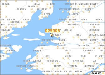 map of Årsnäs