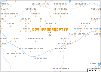 map of Arsure-Arsurette