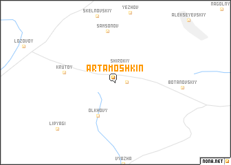 map of Artamoshkin