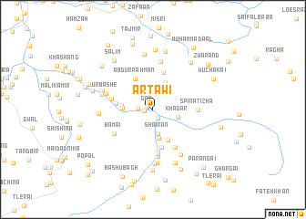 map of Artāwi