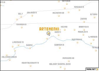 map of Artëmenki