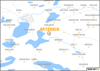 map of Artëmovo