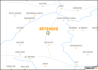 map of Artëmovo