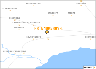 map of Artëmovskaya
