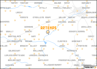 map of Artemps