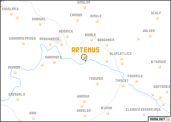 map of Artemus