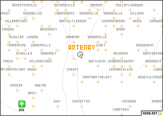 map of Artenay