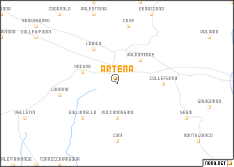 map of Artena