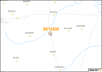 map of Artesia