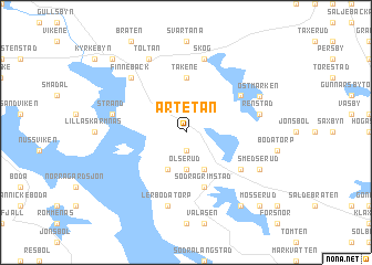 map of Ärtetan