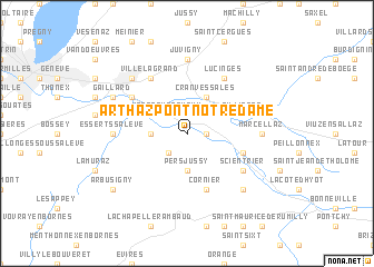 map of Arthaz-Pont-Notre-Dame
