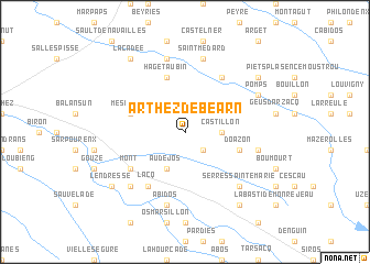 map of Arthez-de-Béarn