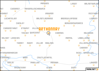 map of Arthonnay