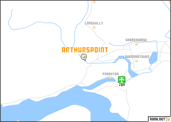 map of Arthurs Point