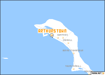 map of Arthurʼs Town