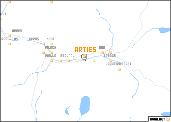 map of Artiés