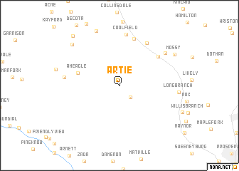 map of Artie