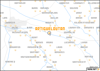 map of Artigueloutan