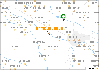 map of Artiguelouve