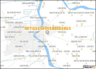 map of Artigues-près-Bordeaux