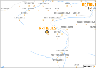 map of Artigues